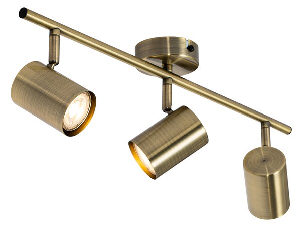 Faretto moderno bronzo orientabile 3 luci - Jeana