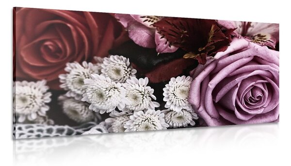 Stampa su tela – Bouquet di rose in stile retrò