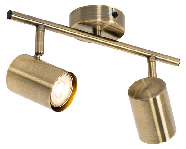 Faretto moderno bronzo orientabile 2 luci - Jeana