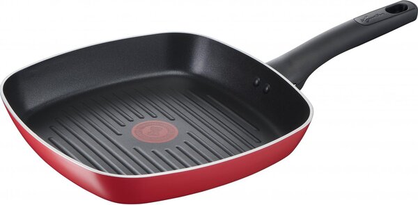 LAGOSTINA Bistecchiera Induzione Antiaderente in Titanium Easy 26x26 cm colore Rosso
