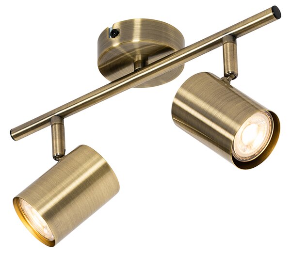 Faretto moderno bronzo orientabile 2 luci - Jeana