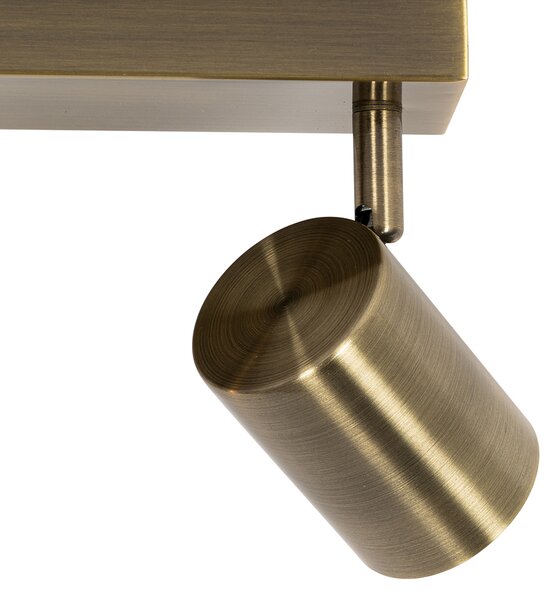 Plafoniera moderna bronzo 2 luci orientabile rettangolare - Jeana
