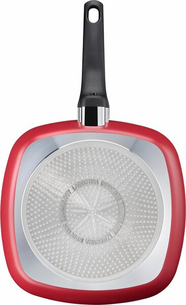 LAGOSTINA Bistecchiera Induzione Antiaderente in Titanium Easy 26x26 cm colore Rosso