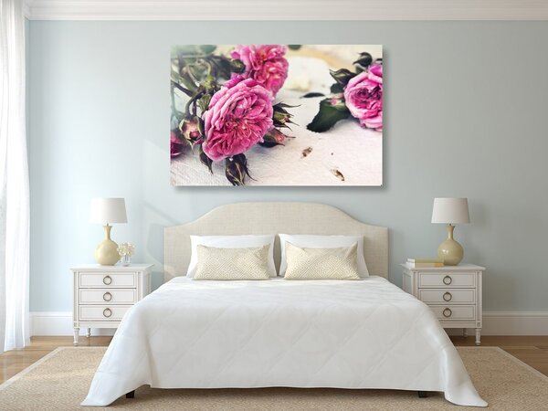 Quadro su tela – Rose in fiore