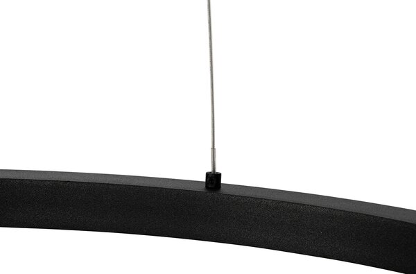 Lampada a sospensione nera 60 cm con LED dimmerabile a 3 livelli - Girello