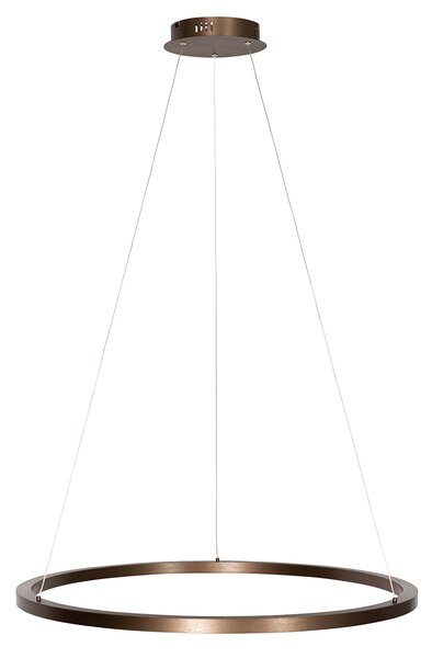 Lampada a sospensione bronzo 80 cm con LED dimmerabile a 3 livelli - Girello