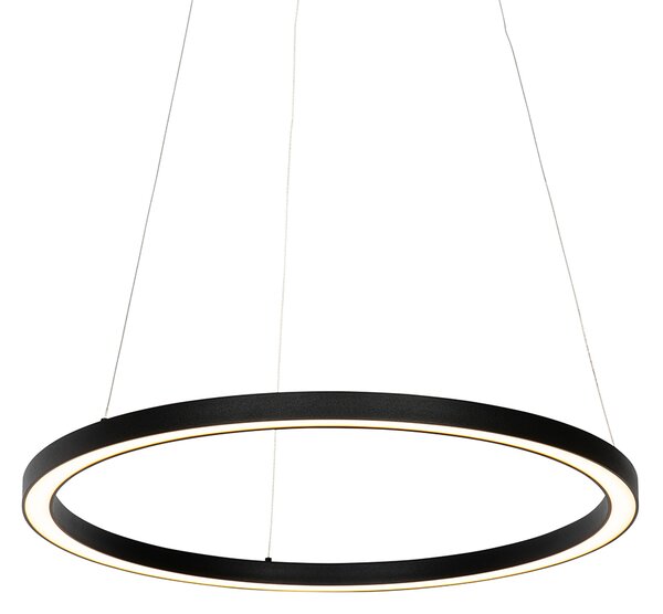 Lampada a sospensione nera 60 cm con LED dimmerabile a 3 livelli - Girello