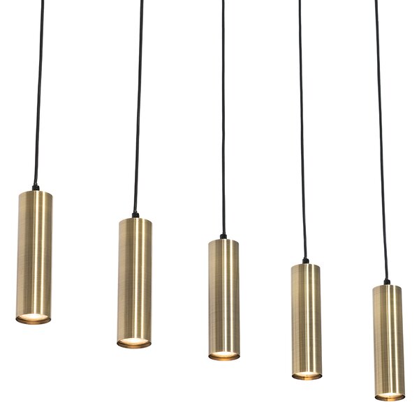 Lampada a sospensione moderna bronzo 5 luci - Jeana