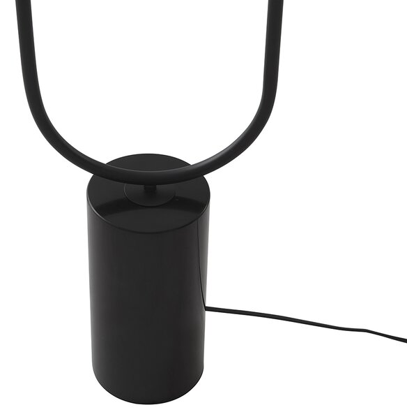 Lampada da terra Art Déco nera con vetro fumé 2 luci - Rid