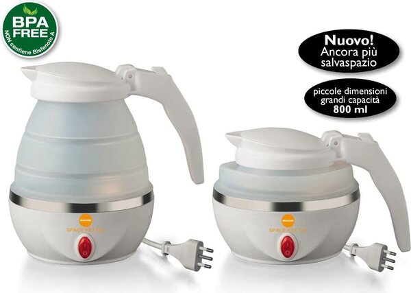 MACOM Bollitore Acqua elettrico Capacit 800 ml Pieghevole da Viaggio Spegnimento automatico - Space Kettle - 862