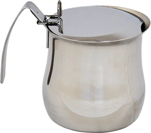 Bacicio Bollilatte a Induzione in Acciaio Inox con Coperchio 3 Tazze - Bombato