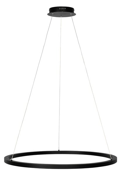 Lampada a sospensione nera 80 cm con LED a 3 livelli di dimmerazione - Girello