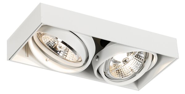 Set di 6 faretti da incasso bianchi GU10 70mm 2-luci senza cornice - Oneon