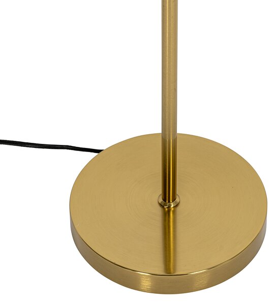 Lampada da terra oro con vetro opalino 3 luci regolabile - Anouk
