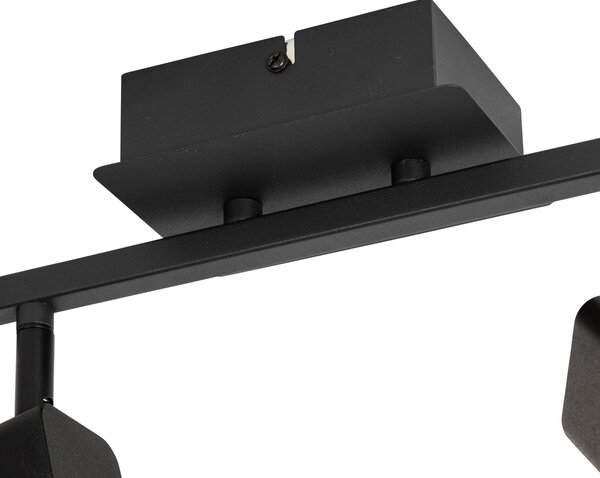 Plafoniera moderna nera con LED 2 luci - Nola