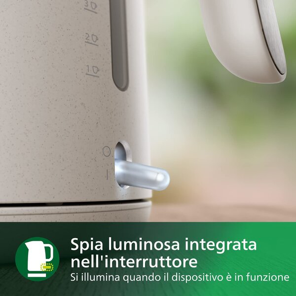 Philips Bollitore elettrico 1.7 lt Potenza 2200 Watt colore Crema - HD9365/10 5000 series