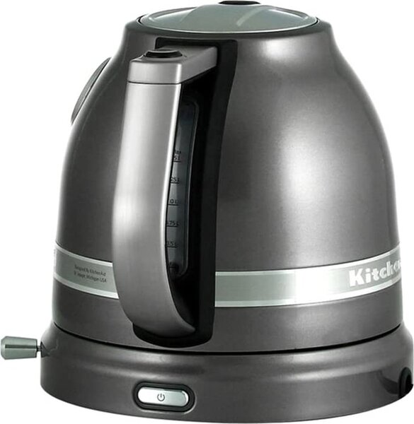 KITCHENAID Bollitore elettrico acqua 1.5 litri Termostato regolabile Senza fili colore Argento - 5KEK1522EMS Artisan