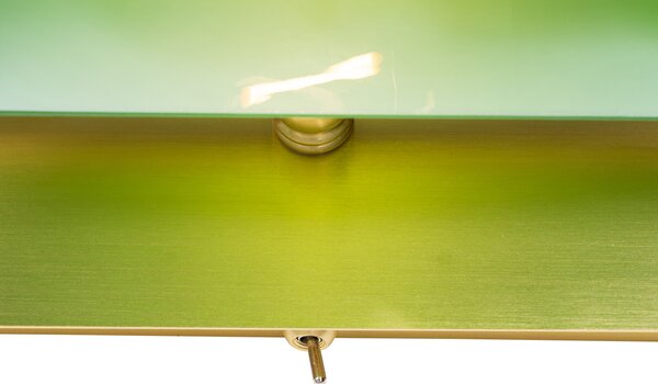 Applique da parete classica in ottone con vetro verde - Banker