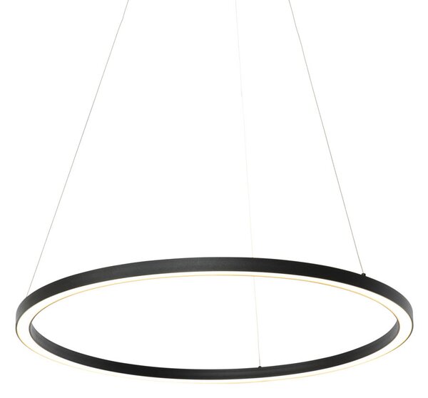 Lampada a sospensione intelligente nera 80 cm incl. LED e RGBW - Girello