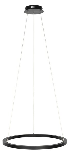 Lampada a sospensione intelligente nera 60 cm con LED e RGBW - Girello