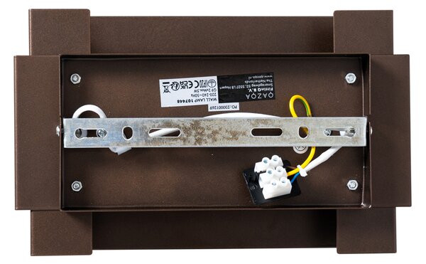 Applique da parete industriale bronzo scuro 2 luci - Coen