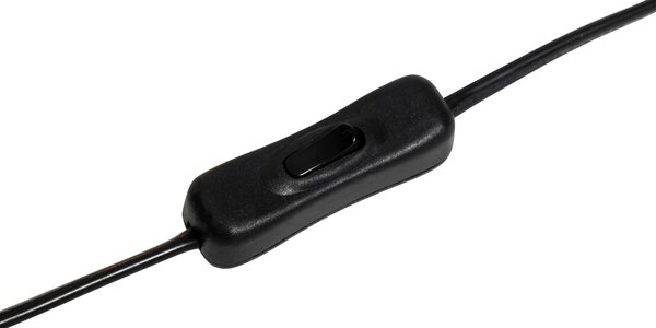 Lampada da tavolo Hotel Chic nera con vetro fumé - Pallon Trend