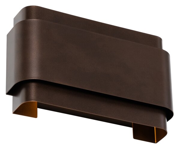 Applique da parete industriale bronzo scuro 2 luci - Coen