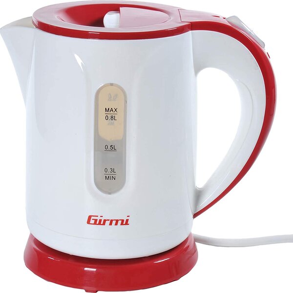 Girmi Bollitore Elettrico Acqua Capacit 0,8 Litri Potenza 1100 Watt colore Rosso e Bianco - BL1000