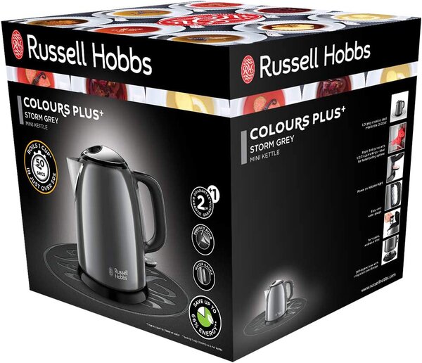 Russell Hobbs Bollitore elettrico Acqua Capacit 1 Litro Potenza 2400 watt colore Grigio - 24993-70