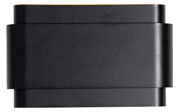 Applique da parete industriale nera 2 luci - Coen