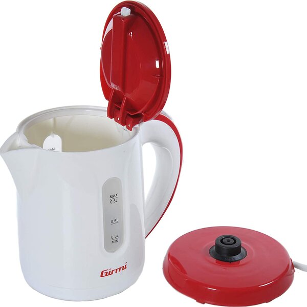 Girmi Bollitore Elettrico Acqua Capacit 0,8 Litri Potenza 1100 Watt colore Rosso e Bianco - BL1000