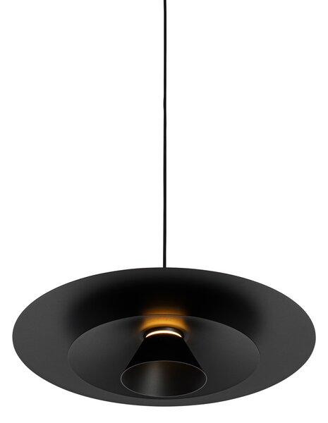 Lampada a sospensione di design nera con LED a dimmer a 3 livelli - Pauline