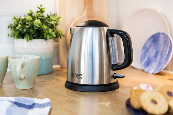 Russell Hobbs Bollitore elettrico acqua Capacit 1 litro Potenza 2400 Watt Acciaio inox Autospegnimento colore Silver - 24991-70 Adventure