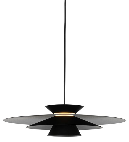 Lampada a sospensione di design nera con LED a dimmer a 3 livelli - Pauline