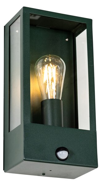 Lampada da parete per esterni verde scuro con sensore di movimento IP44 - Rotterdam