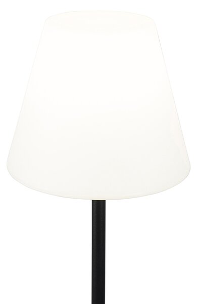 Lampada da terra smart nera con paralume bianco 35 cm IP65 incl. WiFi A60 - Virginia