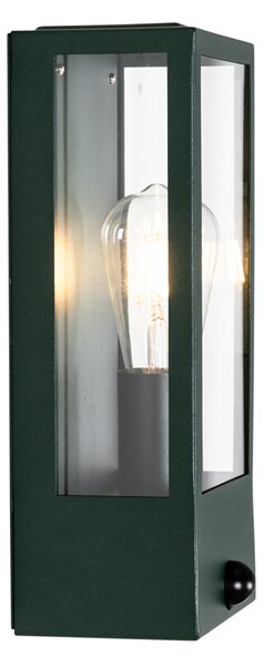 Lampada da parete per esterni verde scuro con sensore di movimento IP44 - Rotterdam