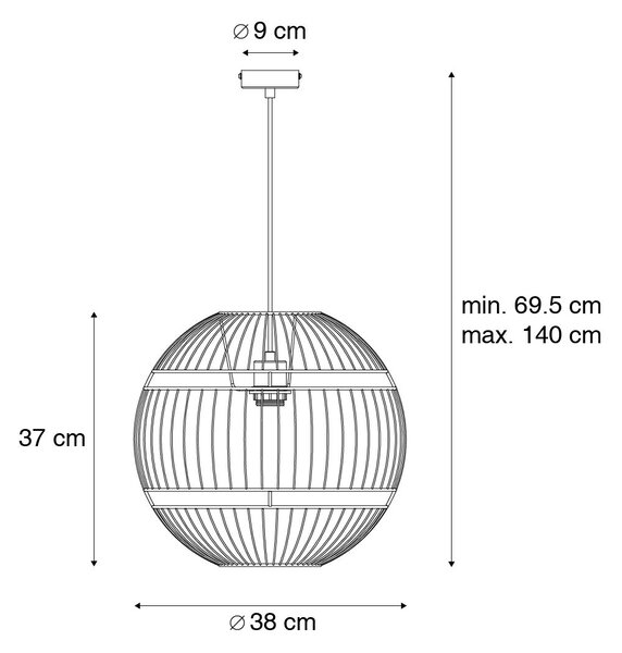 Lampada a sospensione moderna nera 38 cm - Sphaera