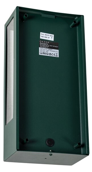 Lampada da parete per esterni verde scuro con sensore crepuscolare IP44 - Rotterdam
