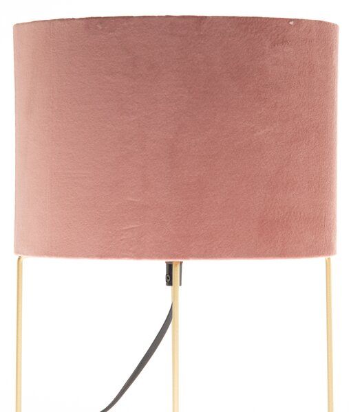 Lampada da tavolo moderna rosa con oro - Rosalina