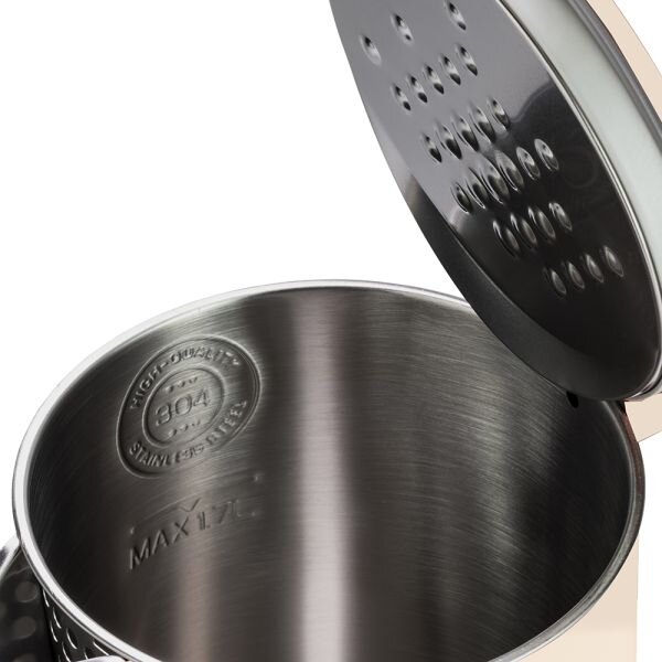 Tognana Bollitore Elettrico Acqua Capacit 1.7 Litri Potenza 2200 Watt con Doppio Termostato colore Champagne - D2DBE17IRCH