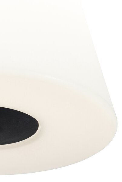 Lampada da terra smart nera con paralume bianco 35 cm IP65 incl. WiFi A60 - Virginia