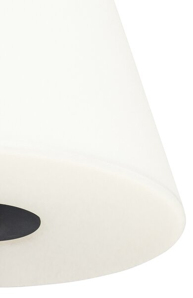 Lampada da terra smart nera con paralume bianco 35 cm IP65 incl. WiFi A60 - Virginia