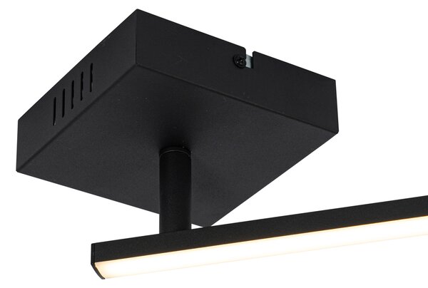 Plafoniera nera 150,8 cm con LED dimmerabile a 3 livelli regolabile - Annuschka