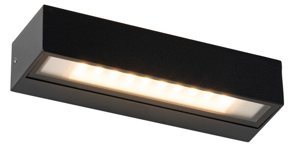 Lampada da parete moderna nera con LED IP65 - Steph
