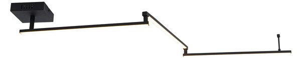 Plafoniera nera 150,8 cm con LED dimmerabile a 3 livelli regolabile - Annuschka