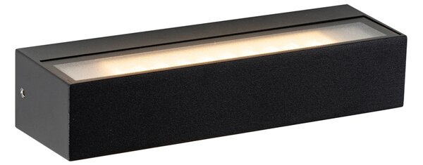 Lampada da parete moderna nera con LED IP65 - Steph
