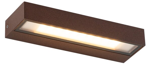 Applique moderna marrone ruggine 22 cm con LED IP65 - Hannah