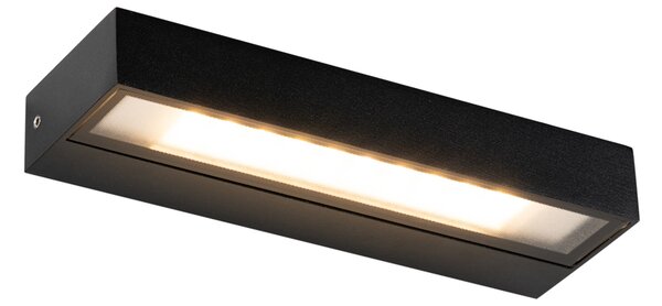 Lampada da parete moderna nera 22cm incl. LED IP65 - Hannah