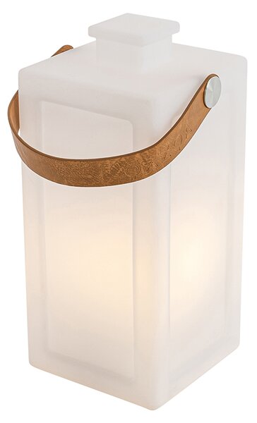 Set di 2 lampade da tavolo bianche effetto fiamma ricaricabili IP44 - Stard